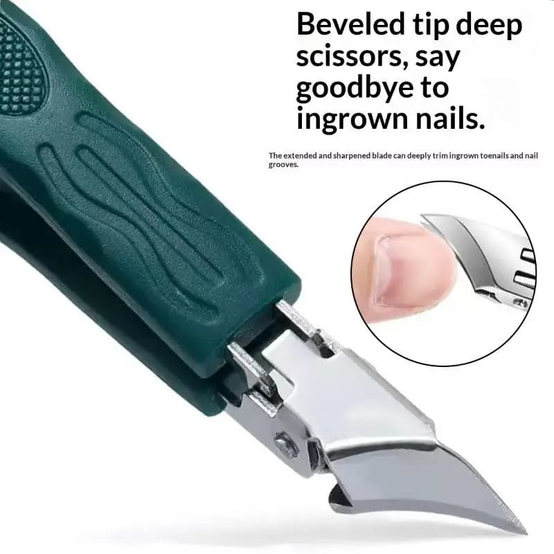 1Pc Slant Edge Nail Trimmer Toenail Nail Scissors Wide Opening Anti-Splash Stainless Steel Professional Ingrown Toenail Tools..