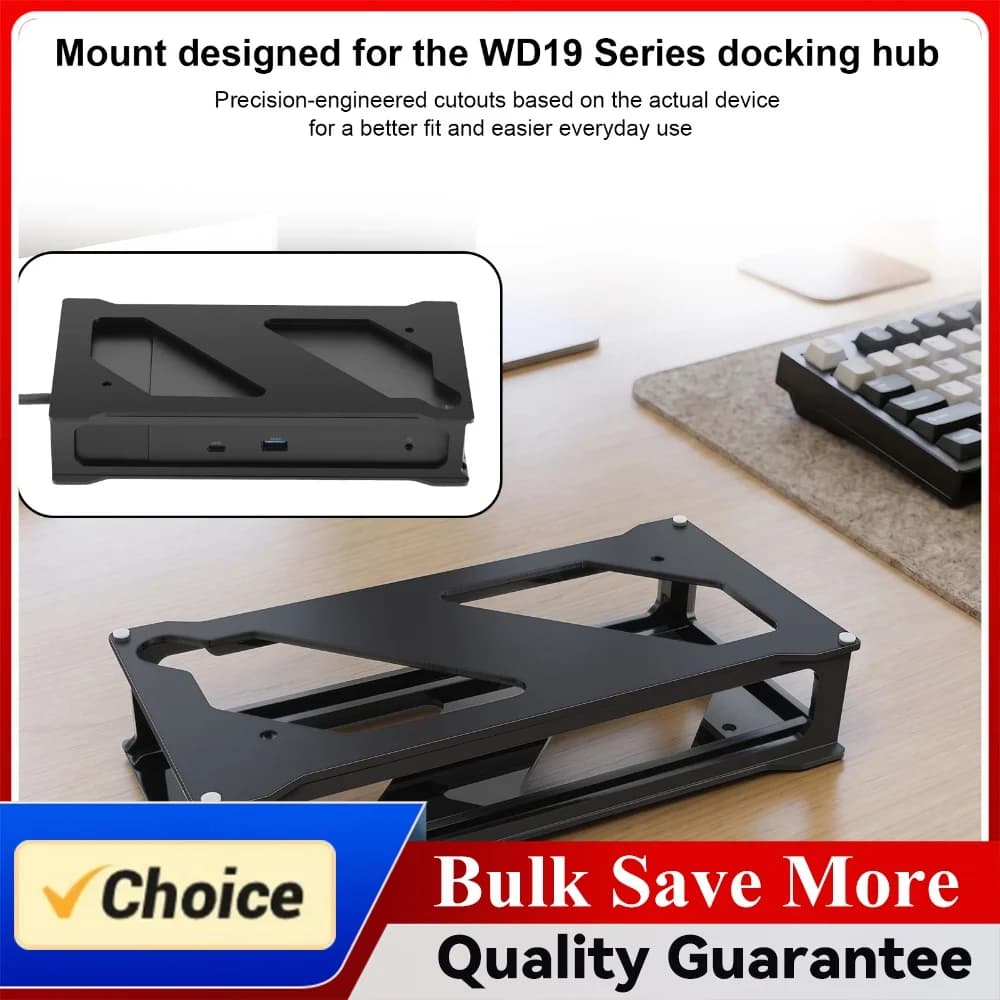 Wall & Under Desk Holder for WD19 Series Docking Stations Stealth Mounts Space-Saving Mounts for WD19S/ WD19TB/ WD22TB4