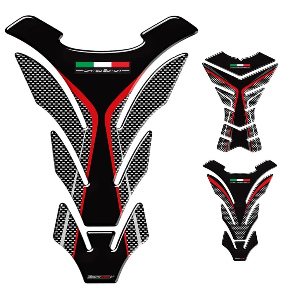 Protezione per serbatoio moto in resina 3D per Yamaha Kawasaki Honda Suzuki Aprilia Adesivo bandiera Italia