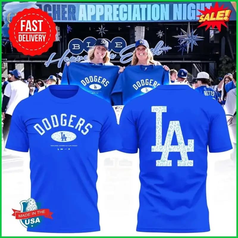 VENDITA Dodger Teacher Appreciation Night 2025 Maglietta in edizione limitata S 3XL