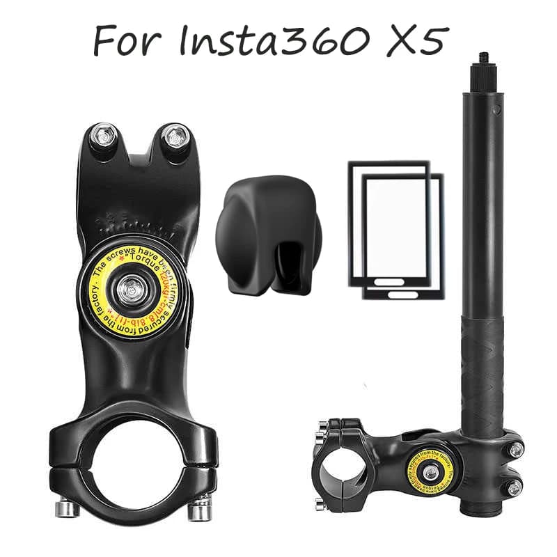 Borsa da trasporto per Insta360 X5 Accessori Pellicola proteggi schermo Staffa per moto Copriobiettivo in silicone per Insta360 X5