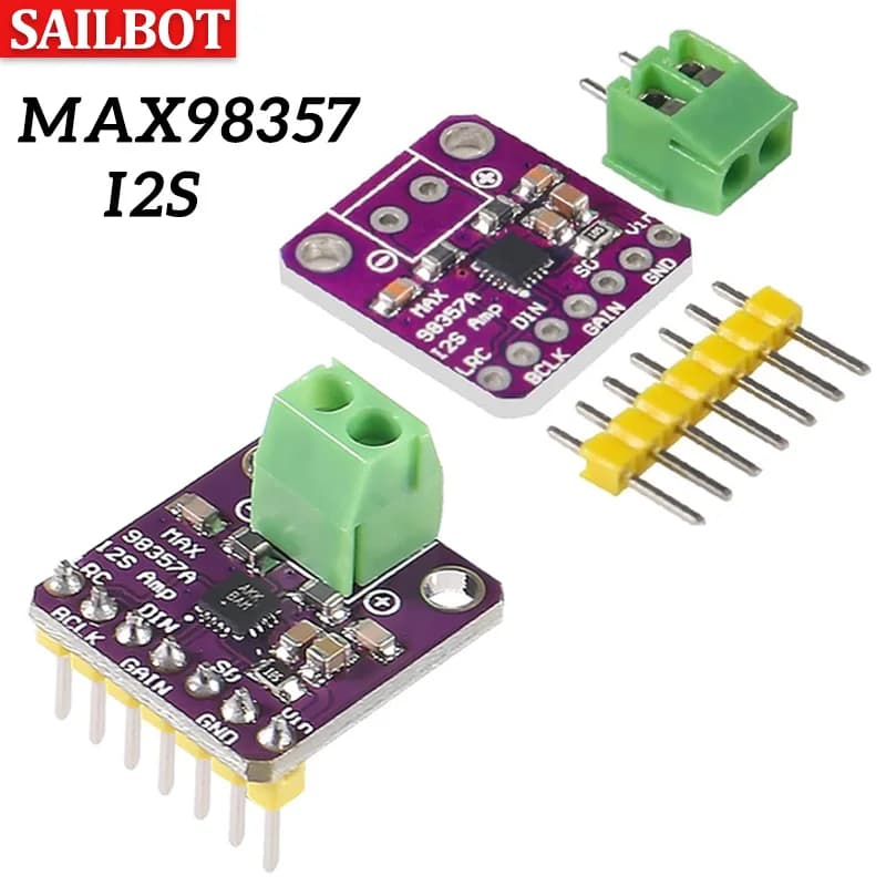 Max98357 I2S 3W Class D Amplifier Breakout Interface Dac Decoder Module Filterless Audio Board For Raspberry Pi Esp32