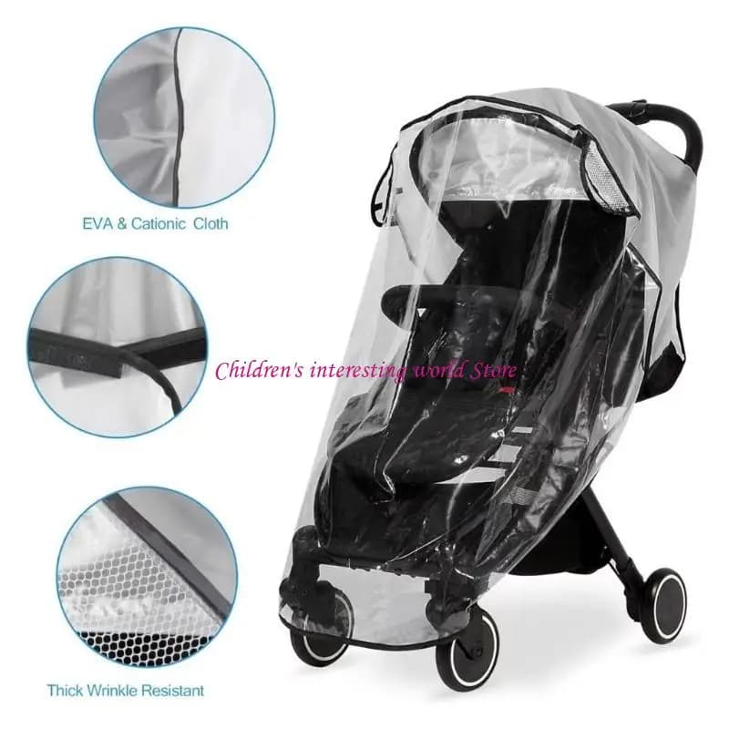 Passeggini trasparenti per bambini copertina pioggia meteorologica protettore portatile protezione 425f