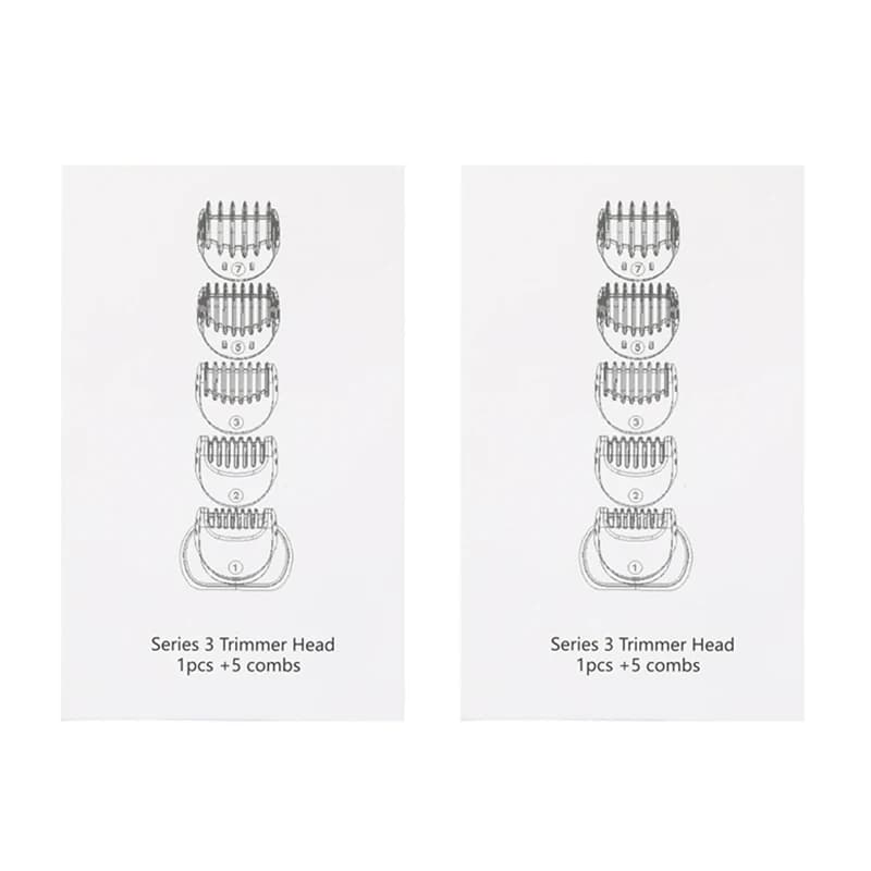 2 pezzi di ricambio BT32 per regolabarba Braun Serie 3, attacco per rasoi elettrici BT32, pettini guida da 1/2/3/5/7/9 mm