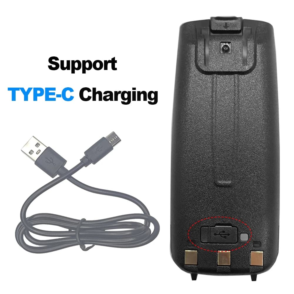 BAOFENG BL-UV29 Batteria originale 2500mAh 8.4V per UV-29 Walkie Talkie pro Max Radio bidirezionali Ricarica extra di tipo C