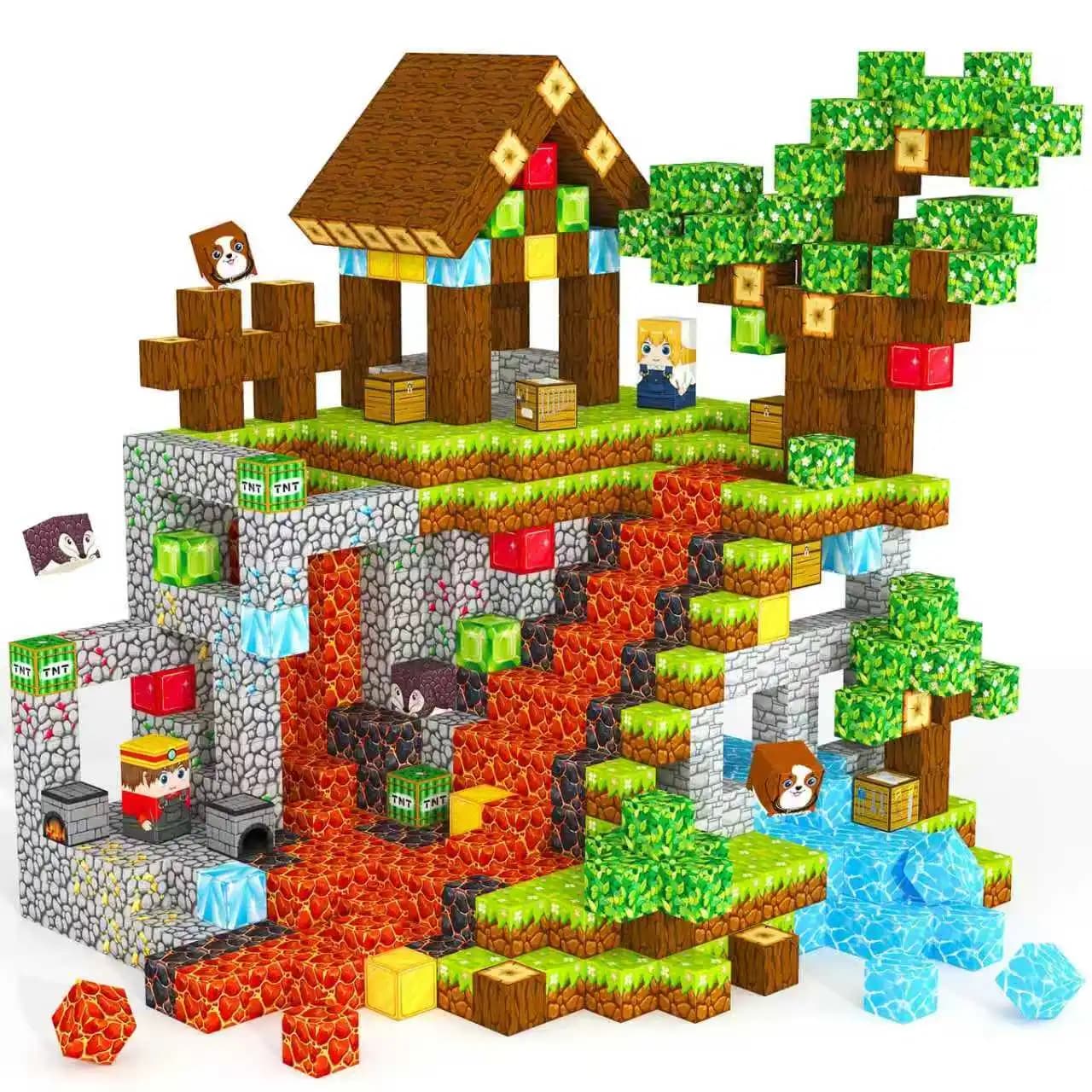 Magnetic Blocks - Magnetic Blocks of 100 pieces, Magnetic Blocks for Kids in Magnetic Tile 2025 Updated Toys, Chr