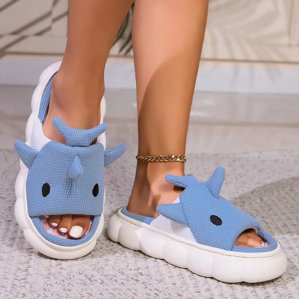 Slippers of naked sharks Slippers of sharks Open-toe slides Mocassini Winter shoes Winter Slippers Soft and fun linen Slippers