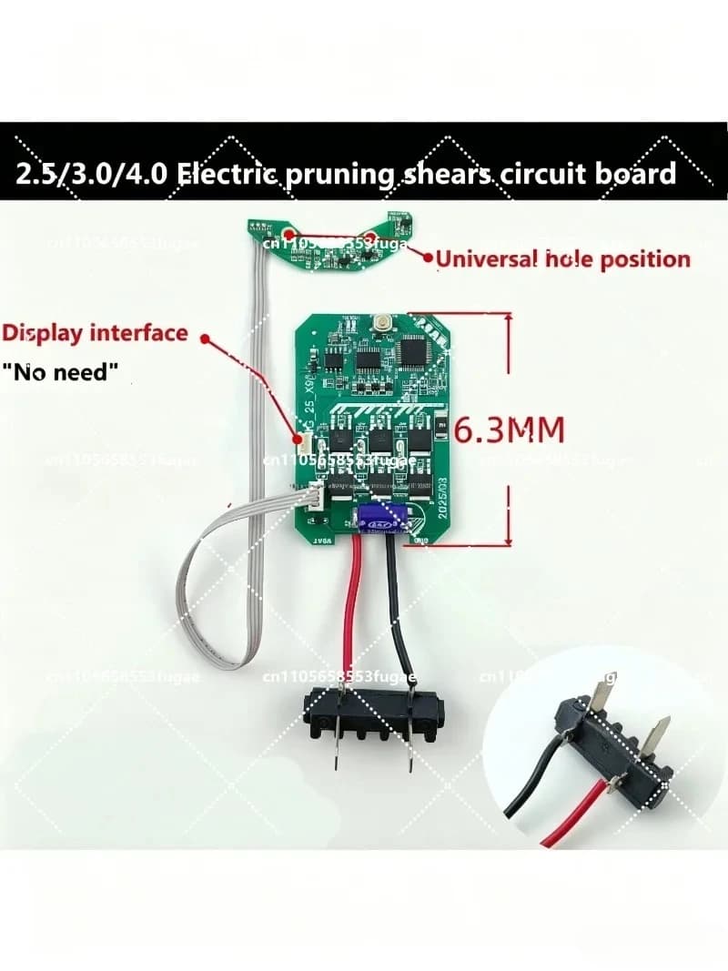 Scheda di controllo universale per cesoie elettriche, accessori, scheda madre, circuito Hall al litio da 30 mm, set di schede elettroniche