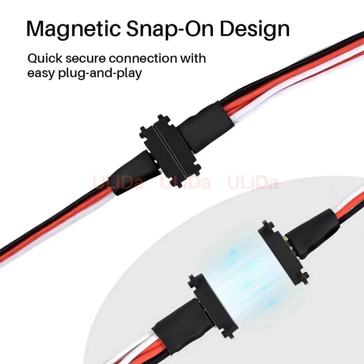 Cavo di prolunga magnetico a 3 pin da 1 a 2 Y da maschio a femmina Cavo da 228 mm per auto RC Barca Aereo Modelli fai da te