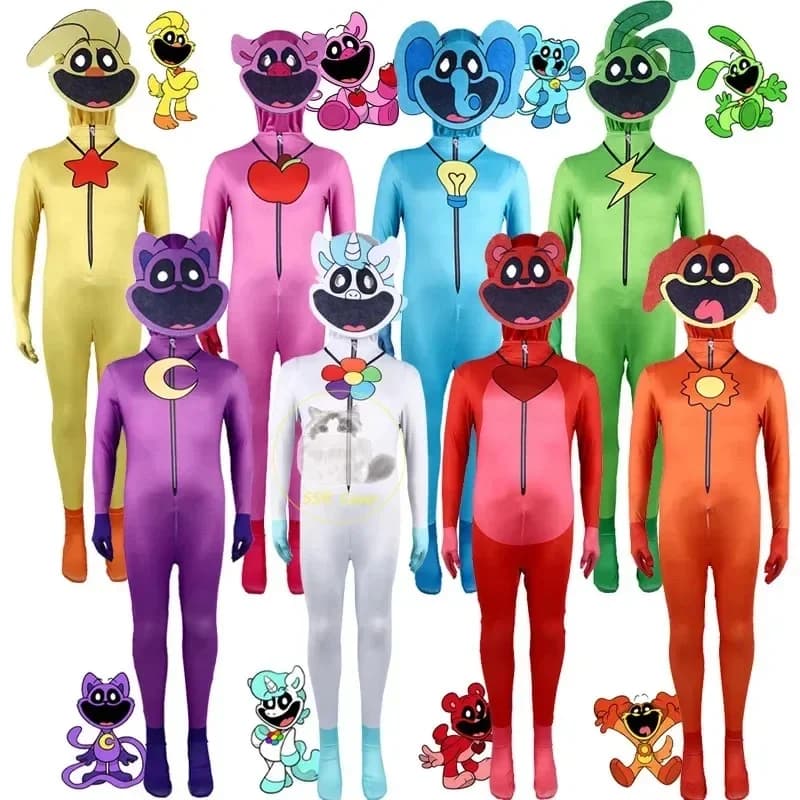 Premium Outfit Anime creatures cosplay costumes smiling cat nap catnap Accion jumpsuit Zentai Halloween Carnival party d
