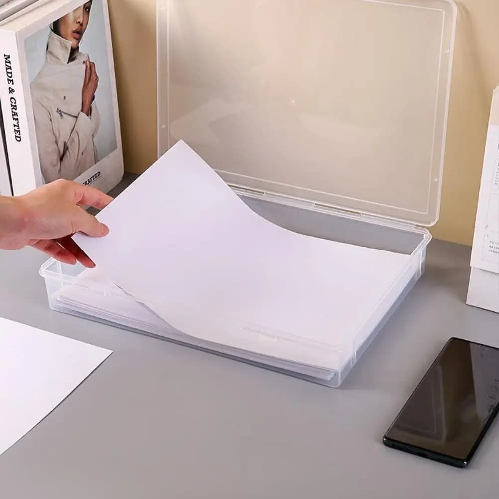 Data Sorting File Box Certificates Storage Case Classification Folder Desk Organizer Document Storage Box Paper Holder
