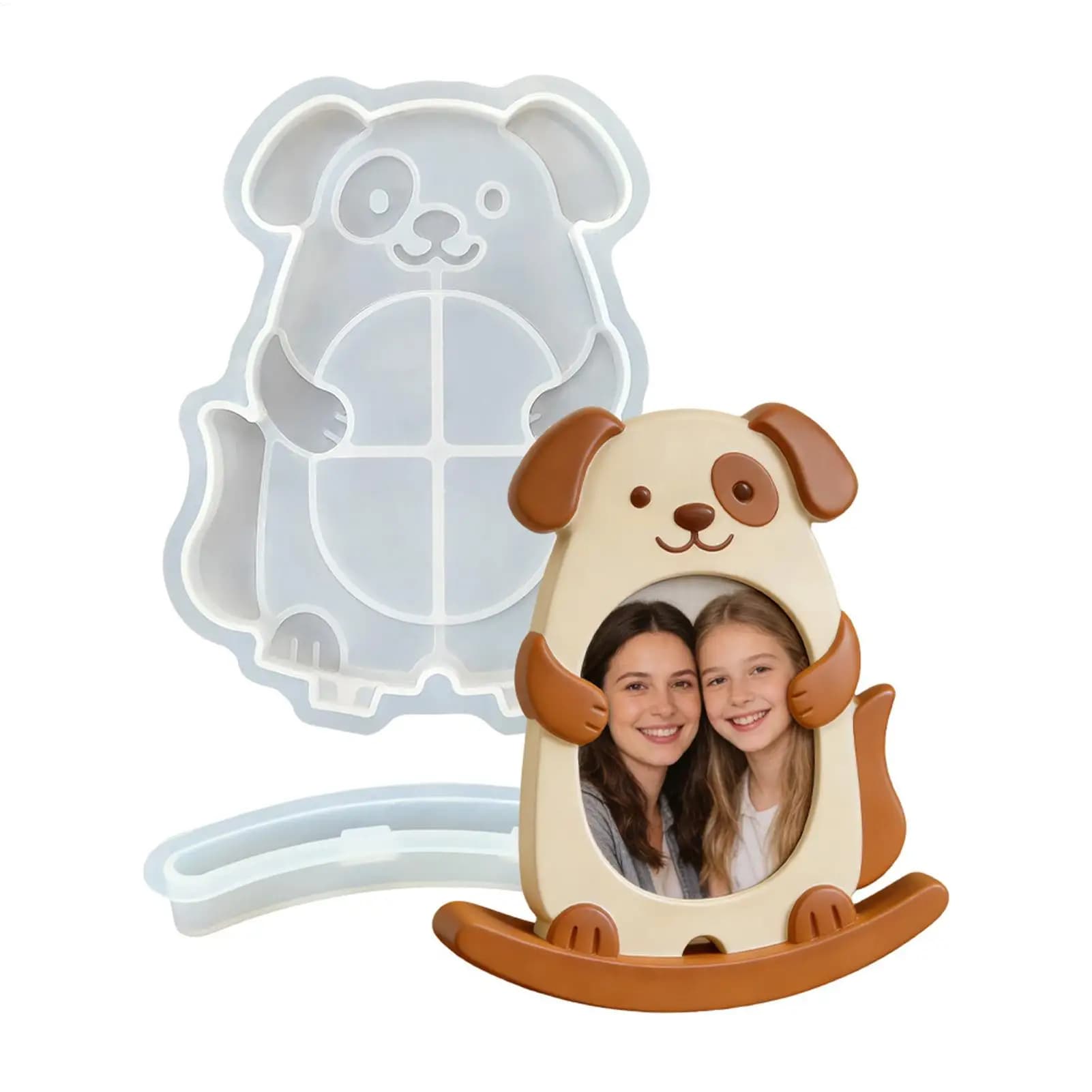 Silicone Molds for Resin Easy Release Cute Craft Supplies Dog Cat Epoxy Resin Molds Silicone for Wax Plaster Photo Frame Home