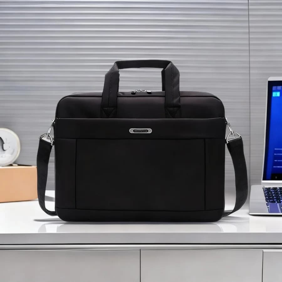 【Nuovo arrivo】Borsa per laptop in nylon impermeabile, valigetta multitasche con maniglia superiore e tracolla per uomo e donna