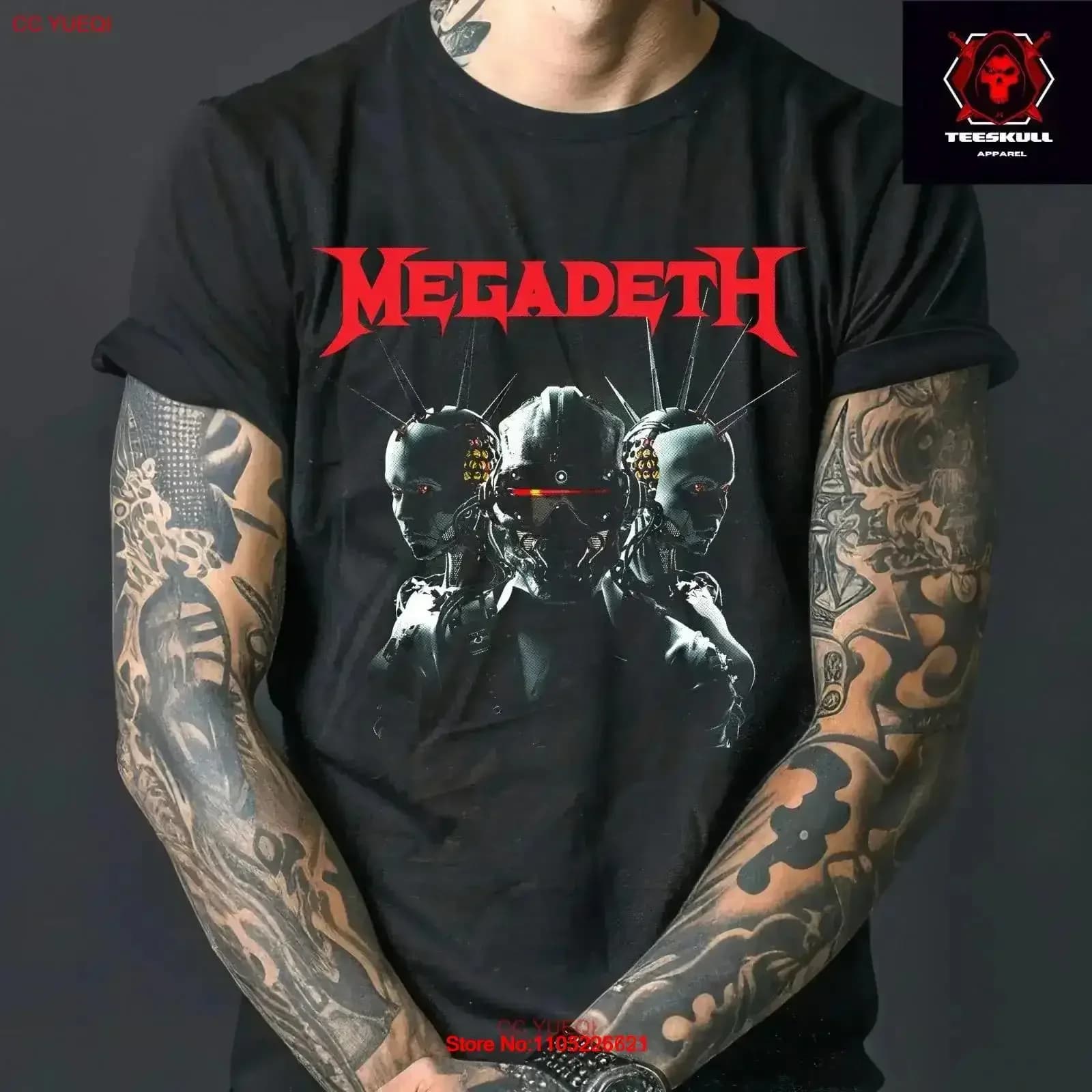 Megadeath Heavy Metal Rock Band T Shirt Cotone S 3XL vintage lavato homme Leggermente traspirante Casual Morbido moda vintage