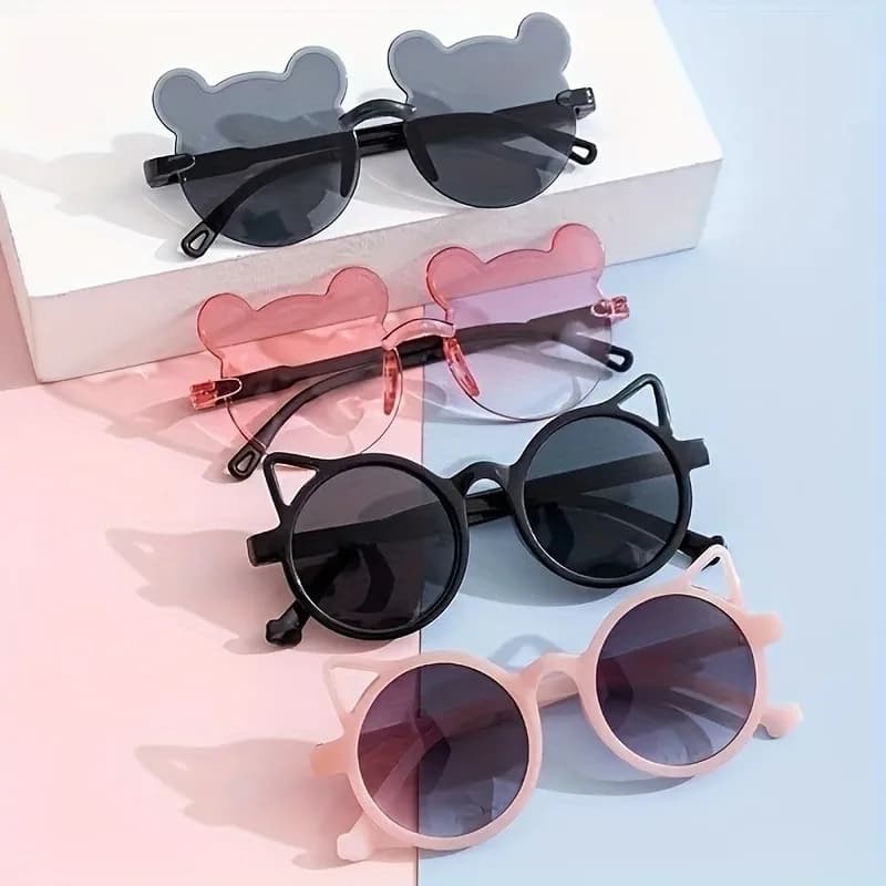 4pcs New Fashionable and Trendy Children's Cute Glasses Are Perfect for Taking Photos and Wearing At Parties