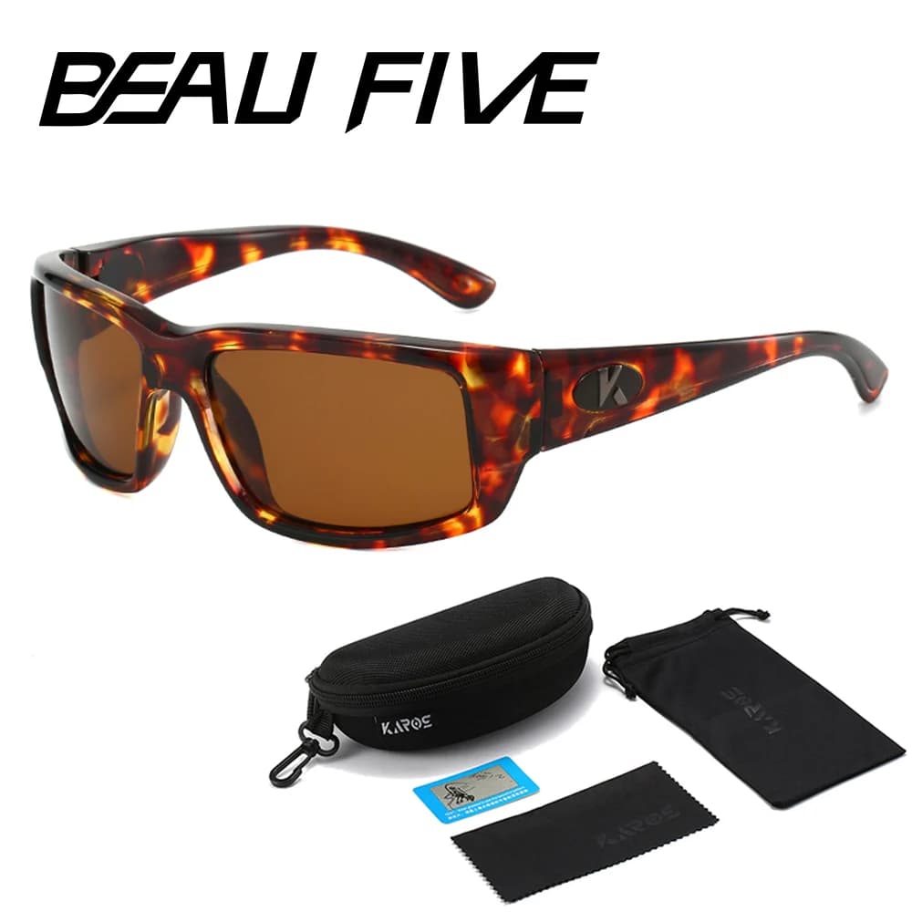 BEAU FIVE Polarized Sunglasses Driving Shades Male Sun Glasses Camping Hiking Fishing Classic Sun Glasses UV400 Eyewear Set