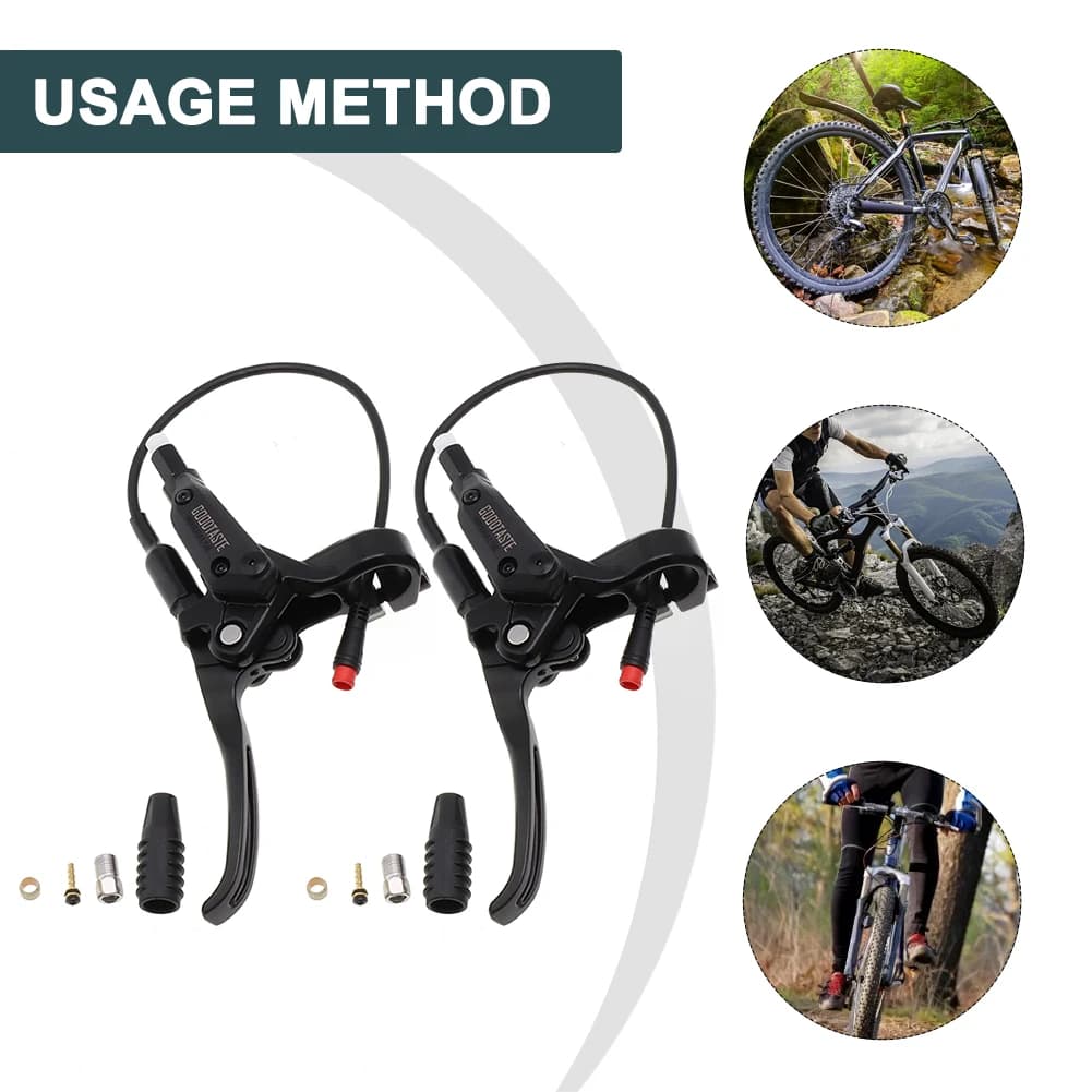 GT03 Power-Off Oil 2pin E-Bike Brake Handle Waterproof Left/Right Brake Lever Electric Bikes mountain bike Accessories