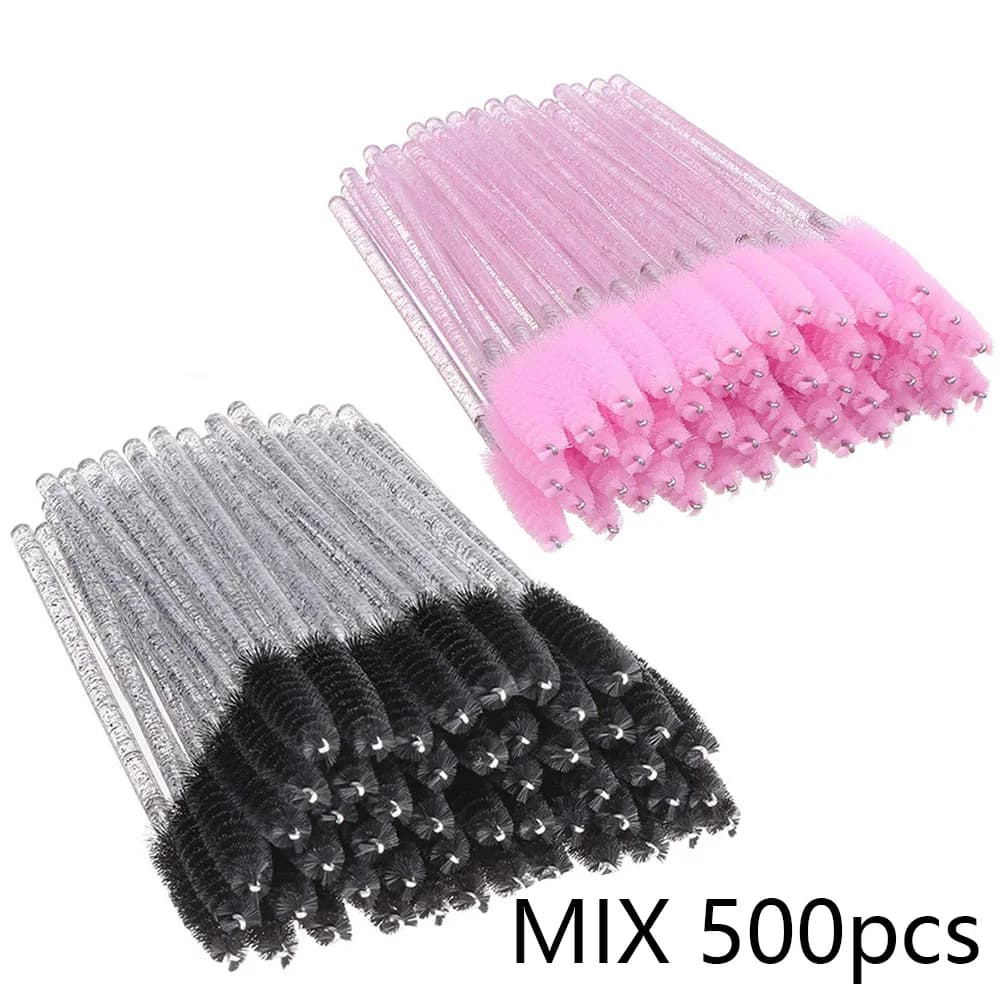 500/1000PCS Eyelashes Brushes Wholesaler Disposable Lip Brush Set For Eyelash Extension Mascara Eyebrow Applicator Makeup Tool