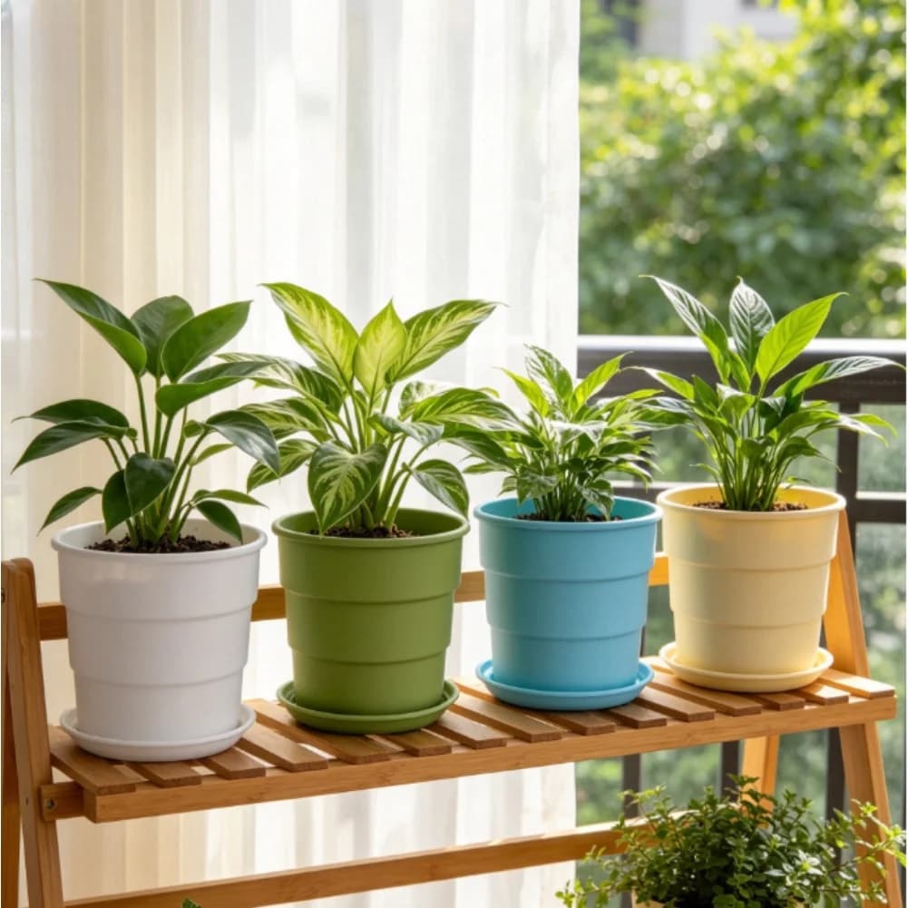 For Home Decor Thickened Nursery Pot Resin Flower Pot For Healthy Plant Development Enhanced Ventilation System