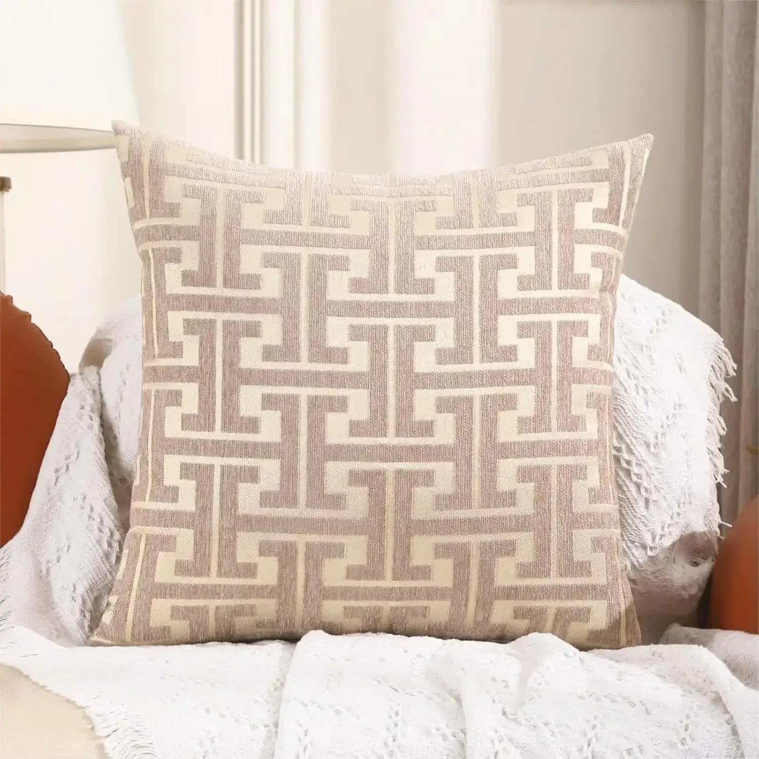 1 pillow lining with embroidered details without filler, modern pillowcase for sofa, home decorations 30x50CM 45x45CM pillowcase