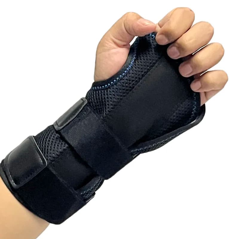 1 pz tutore da polso per carpale Tunnel distorsione regolabile avvolgimento a pressione supporto per polso stecca supporto in metallo protezione per tutore per le mani