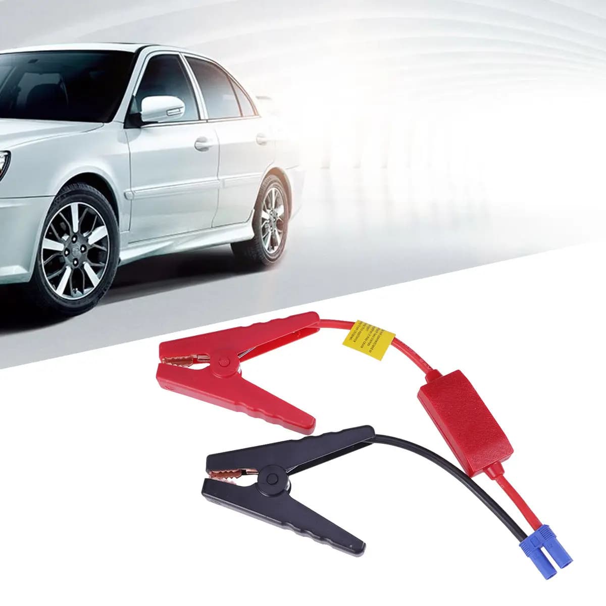 Morsetto per avviamento auto 12V professionale, cavo di emergenza con connettore e presa, custodia isolata