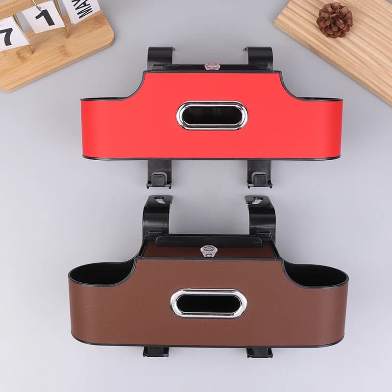 Sedile posteriore per auto Gancio per sedile sospeso Portabicchieri Porta telefono Portaoggetti universale per sedile posteriore per auto Scatola portaoggetti 4 in 1