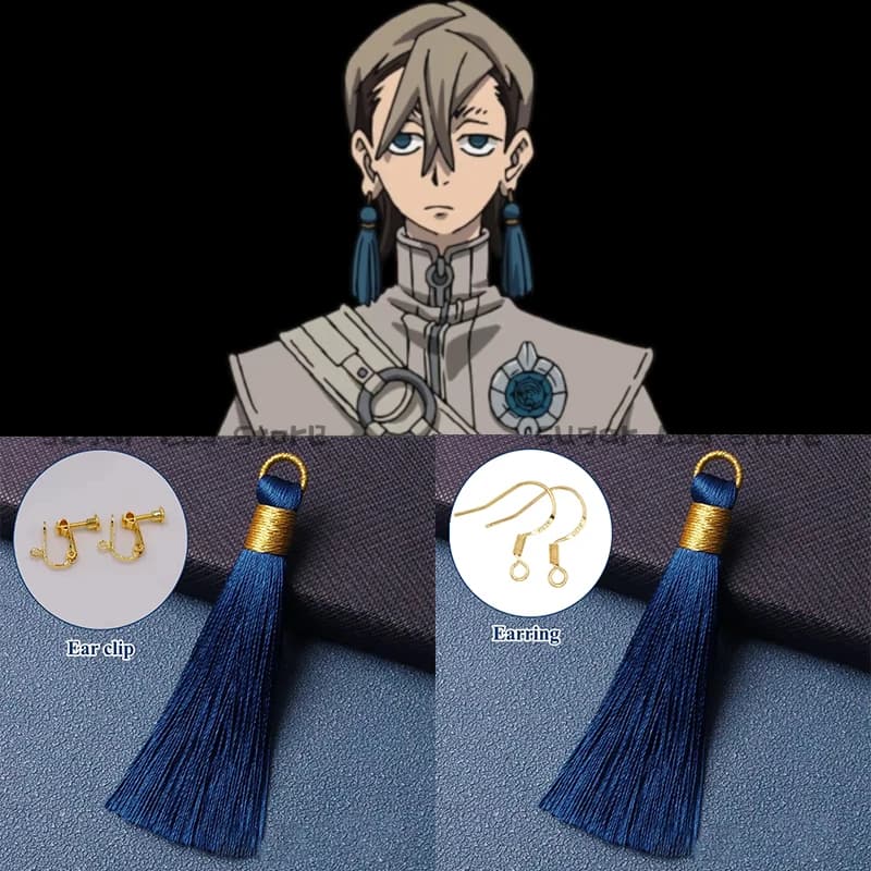 Anime Gachiakuta Zanka Cosplay Prop Orecchino 8 cm Nappe Clip per l'orecchio per le donne Uomini Ognissanti Gioco di ruolo Accessori per feste di carnevale