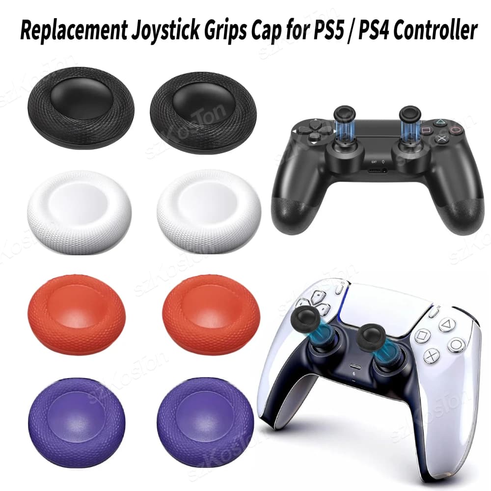 6-8 Pezzi Copri Joystick di Ricambio per Controller PS5 / PS4, Impugnature Antiscivolo per Pollice, Accessori per Giochi PS5