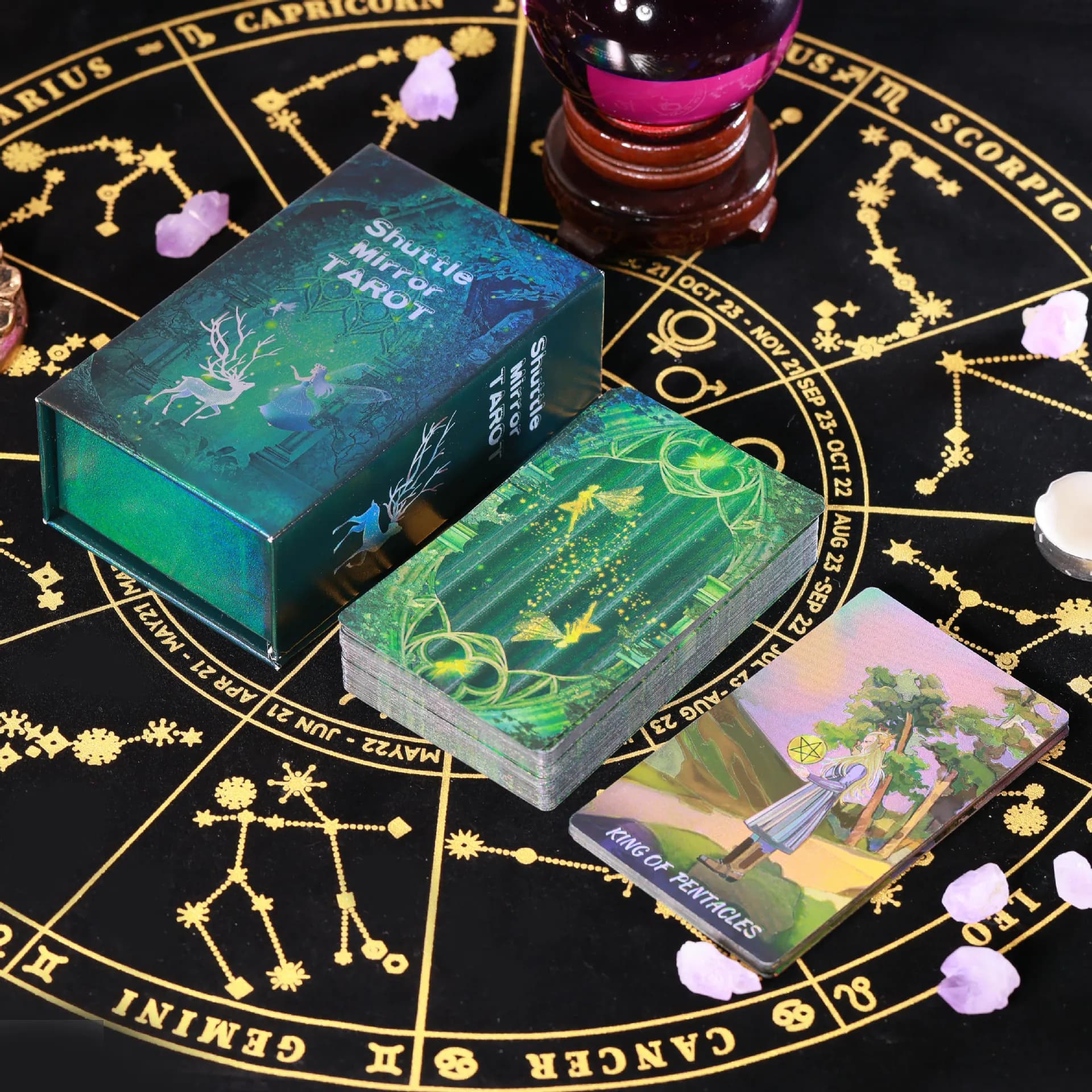 Tarocchi con specchio navetta Tarocchi con stampa a colori Tarocchi impermeabili Carte da gioco da tavolo Disponibile