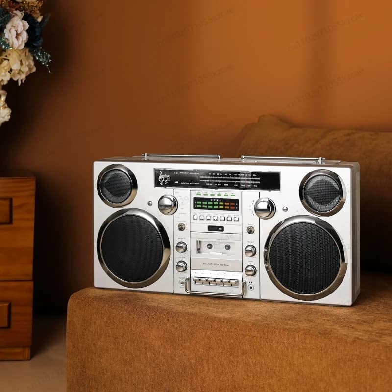 Professional Home Wireless Bluetooth Speaker, High Subwoofer Large Volume CD Player with Outdoor Tape Player and FM Radio
