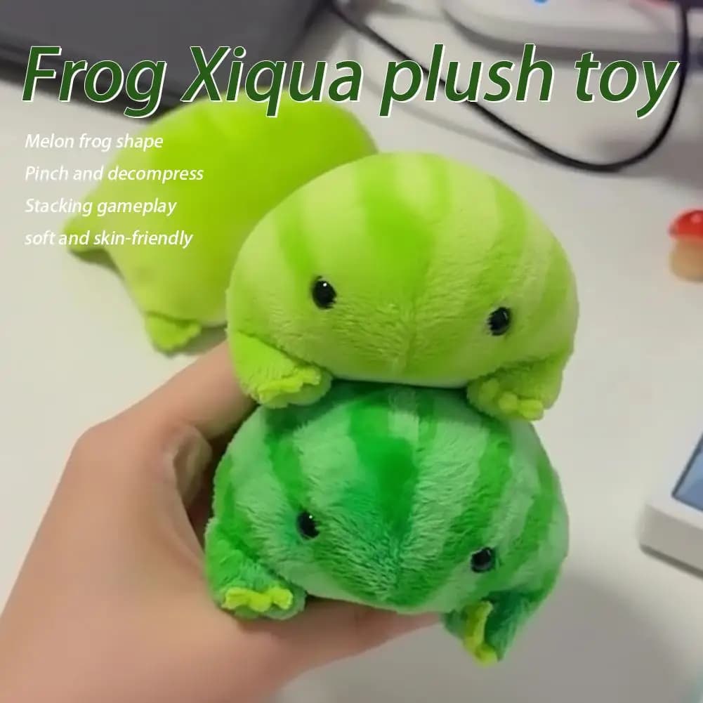 Divertente Peluche Creativo a Forma di Rana Anguria, Simpatico Pupazzo Antistress per Bambini e Decorazione Casa
