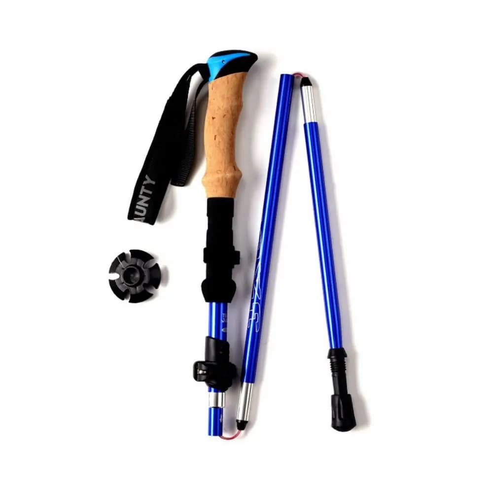 Aluminium Trekking Sticks for Foreigners, 5 Quick Closing Sections, Ultralight Men's Colorful Hiking Sticks