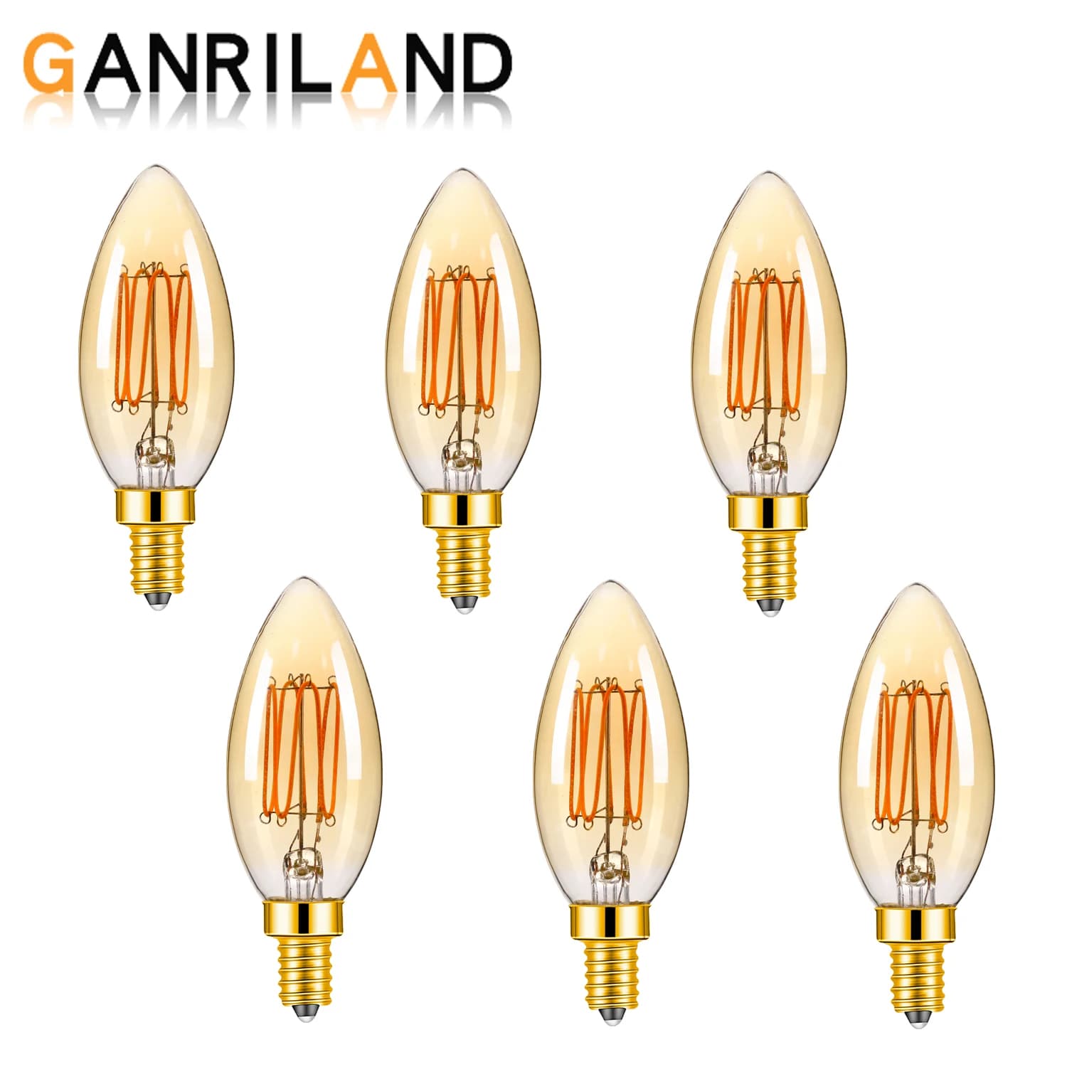 Candle bulbs Retro Edison C35 E14 Spiral Filament LED 3W Vintage 1800K 220V Decorative Hot Light for Candles