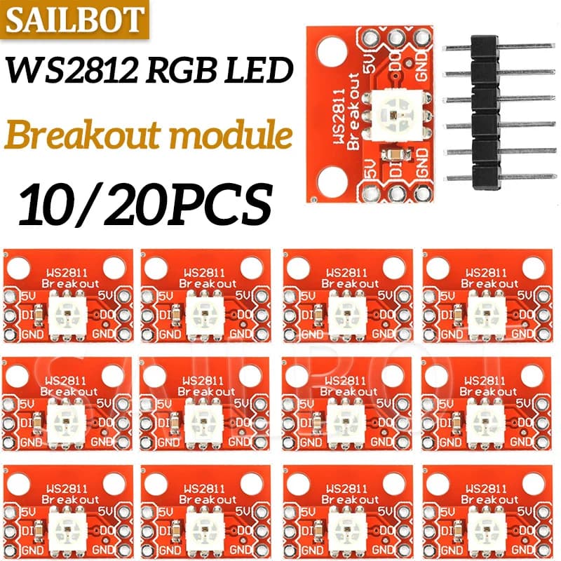 Modulo scheda PCB elettronica kit fai da te breakout LED RGB WS2812 per Arduino