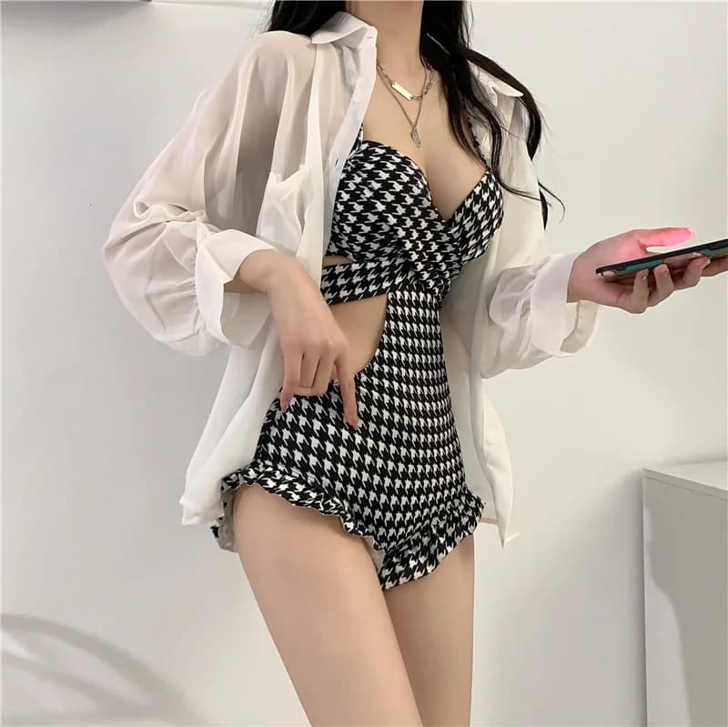 Nuovo Costume da Bagno Intero da Donna 2026 - Pure Desire Sexy con Effetto Push-Up per Seno Piccolo, Ideale per Terme e Casual