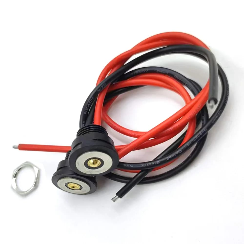 Connettore magnetico impermeabile filettato 10A, connettore USB per ricarica, connettore magnetico maschio e femmina