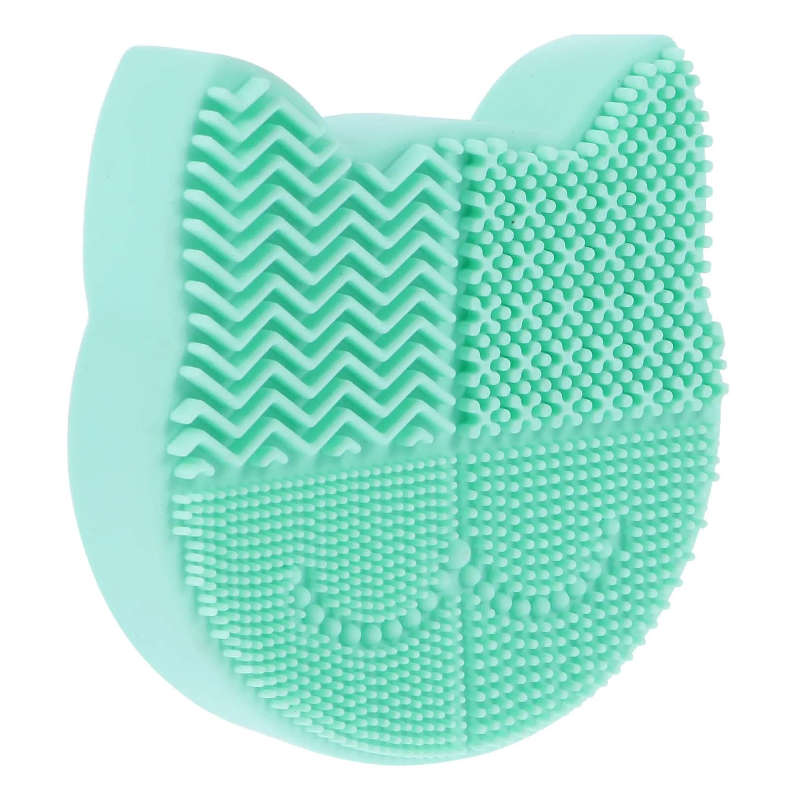 Tappetino per la pulizia dei pennelli da trucco a forma di gatto 2 in 1, supporto in silicone per asciugatura e conservazione, per tutte le dimensioni di pennelli, strumento per la pulizia.