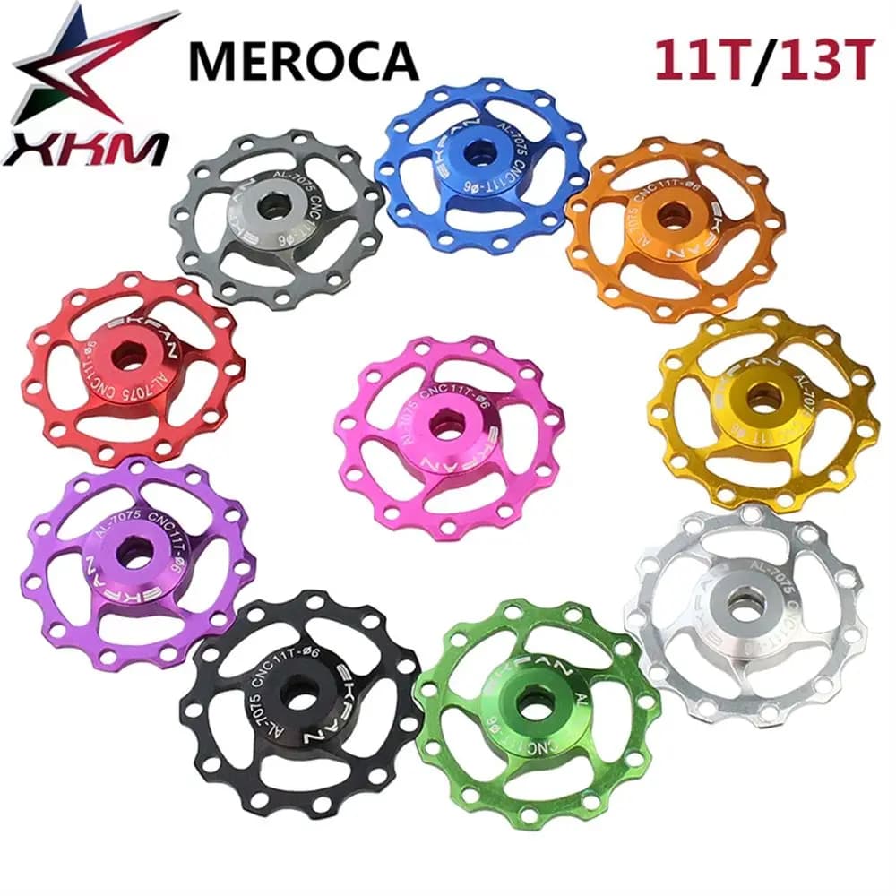 11T 13T ruota di guida in alluminio puleggia deragliatore posteriore cuscinetto in metallo parte guida puleggia cuscinetto MTB accessorio ciclismo