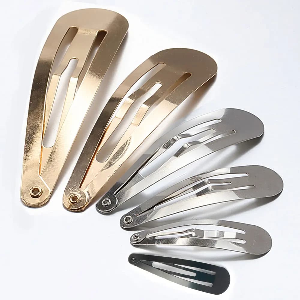 20 pz Fermagli per capelli in metallo Base per forcine ovali BB per creazione di gioielli fai da te Barrette Hairgrip Accessori per fermagli per capelli color oro nero