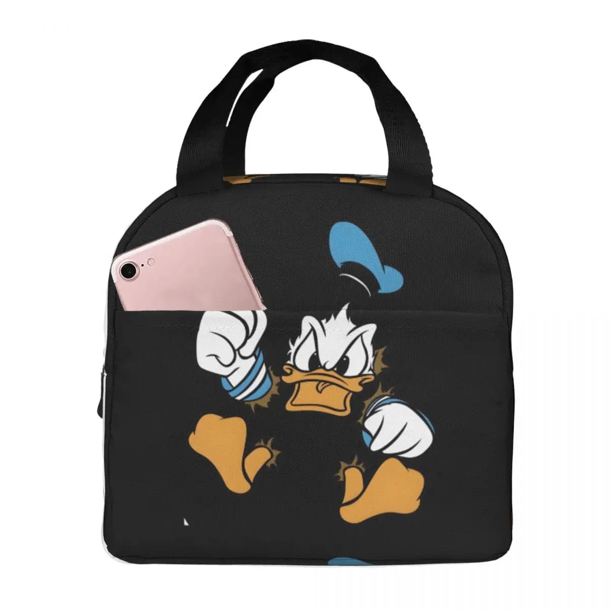 Borsa Termica Personalizzata per Pranzo con Design Donald Duck, Portatile e Isolata, per Lavoro, Scuola e Viaggi