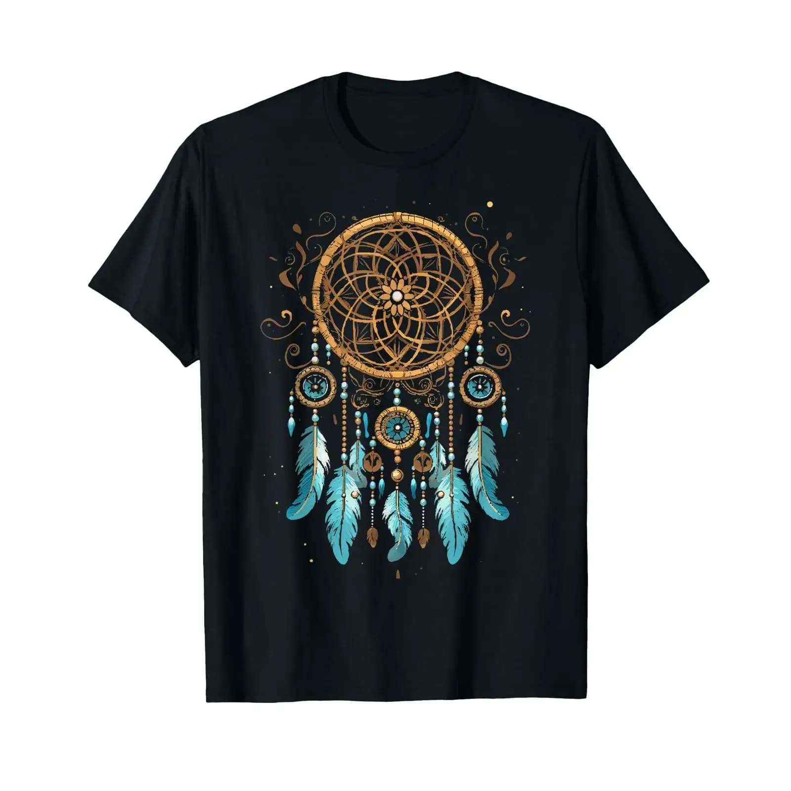 Dreamcatcher T Shirt Spiritual Dream Catcher Indian vintage Washed Unisex homme Comfortable fashion Breathable Versatile
