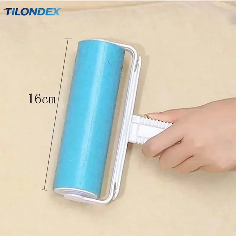 TILONDEX Reusable Washable Lint Roller 16cm Large Sticky Pet Hair Remover Roller for Clothes Sofa Carpet Bed Furniture Dust Fur