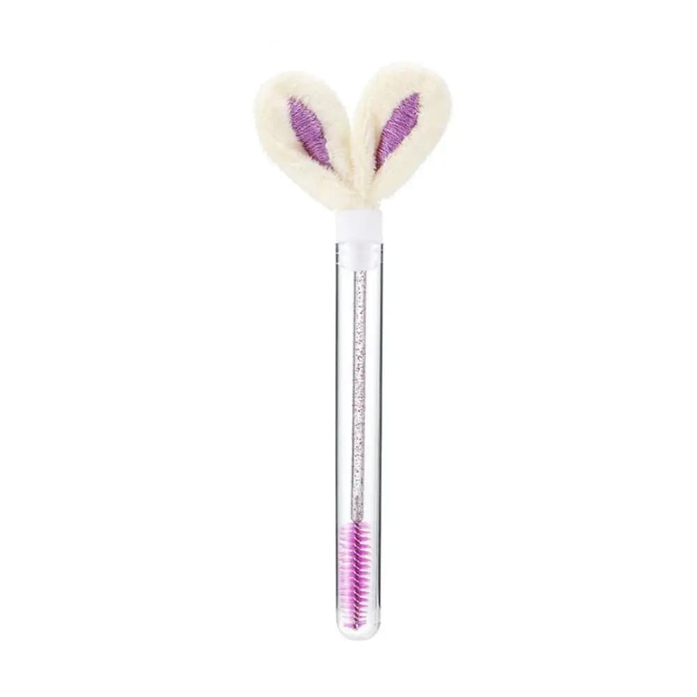Round Comb Teeth Rabbit Ears Mascara Brush Multicolor Creative Tube Eyelash Brush Dust-proof Reusable Tube