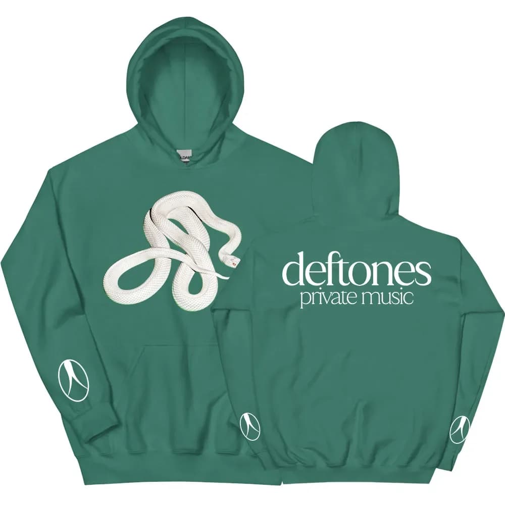 Felpa con cappuccio serpente di musica privata Band Deftones Felpe grafiche Autunno in pile Casual Pullover maschile Manica lunga Unisex Streetwear