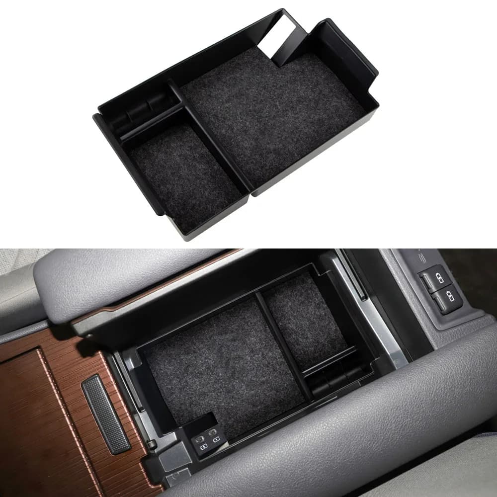 Auto Console Centrale Organizzatore Scatola di Immagazzinaggio per Toyota Sienna 2021 2022+ LHD ABS Bracciolo Inserto Scatola di Immagazzinaggio con Floccaggio Pad