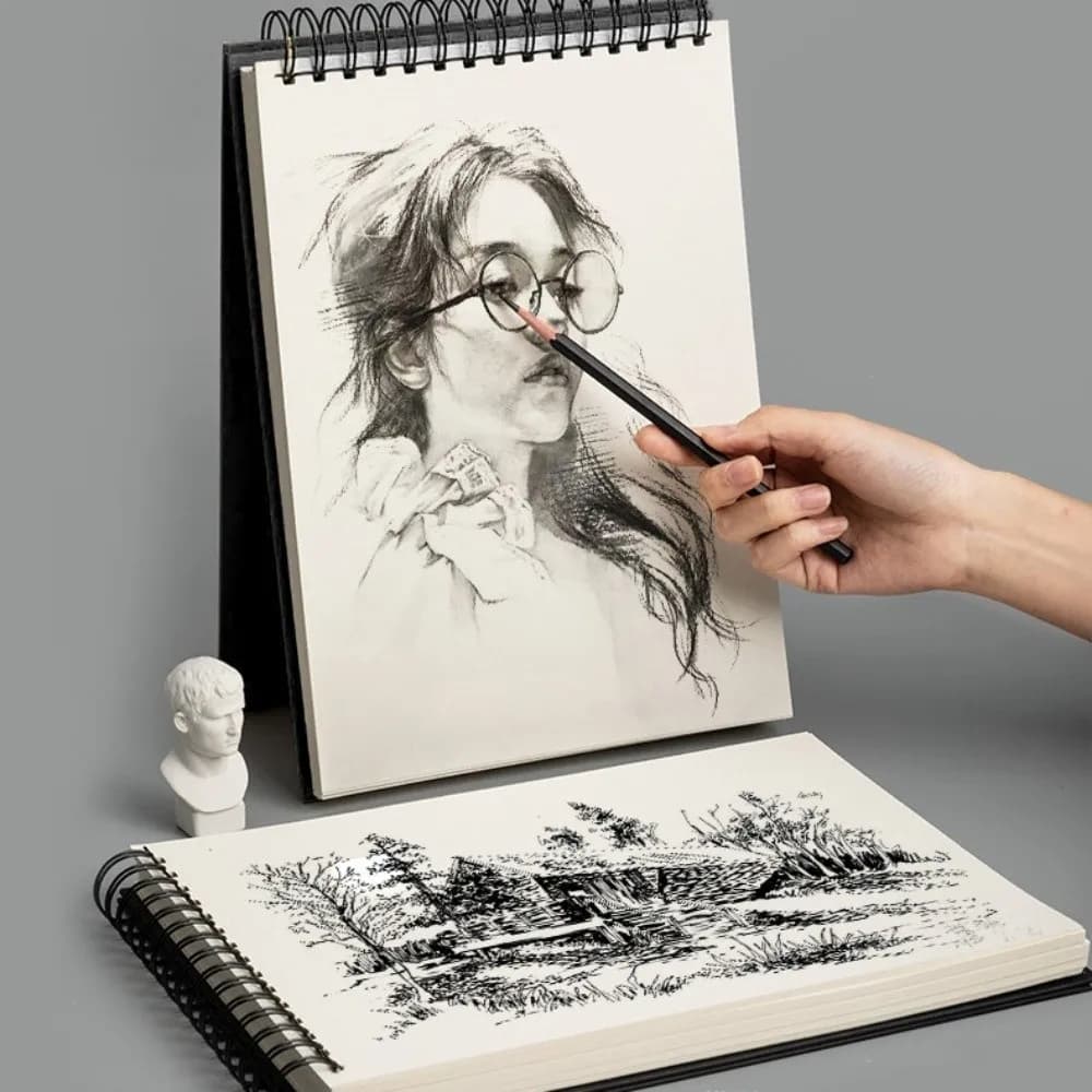Waterproof Up Turning Loose-Leaf Sketchbook Taking Notes A4 A5 A6 8K 16K Memo Notepad Diary Journal Sketch Paper Book Workbook
