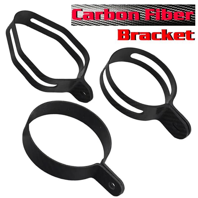 Supporto per Scarico Moto in Fibra di Carbonio, Anello di Montaggio Esagonale/Triangolare da 90mm/100mm per Akrapovic, Rome, SC, AR