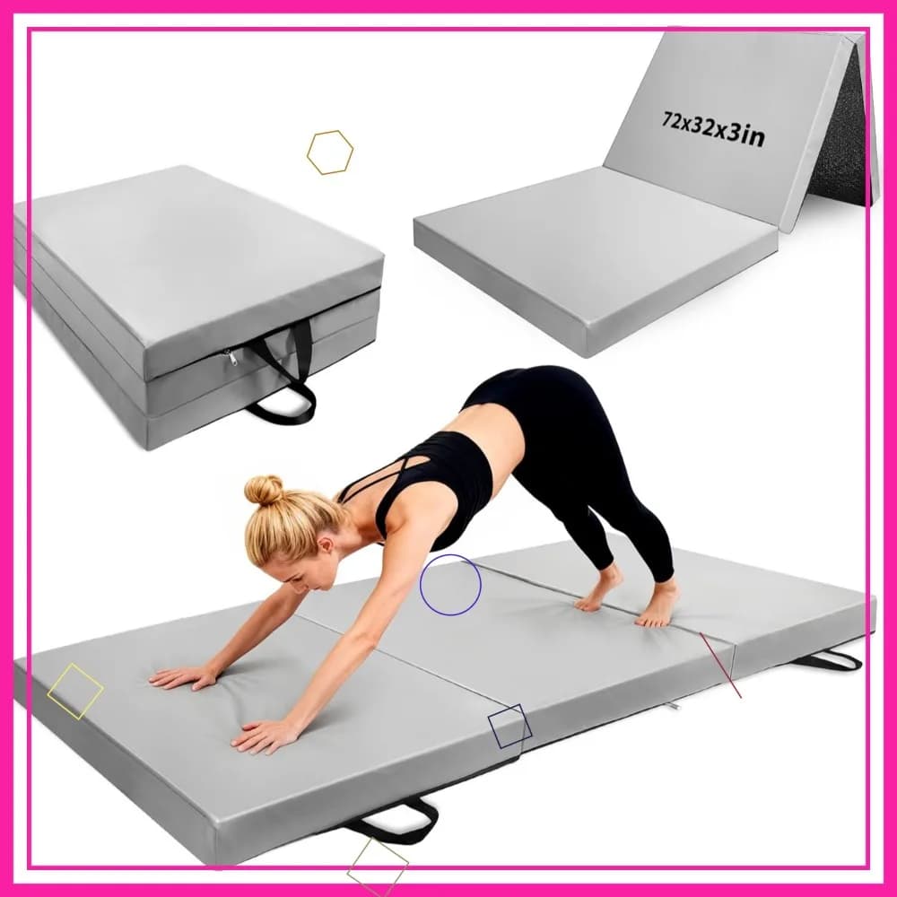 Tappetino Yoga Spesso 3 Pollici 72x32 Pollici, Tappetino Extra Spesso Antiscivolo per Pilates, Fitness, Palestra