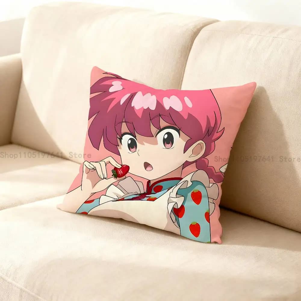 COOL Ranma 1 2 Pillow Case cute cartoon anime peripheralsBedroom Sofa Decorative Cushion Cover Soft Cushion Cover